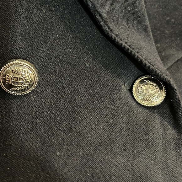 HELENE BLAKE Vintage Blazer Navy w Silver Buttons-8P - Picture 3 of 3